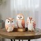 Melrose Terracotta Owl Figurines - 7.25" - Pink and Orange - Set of 3